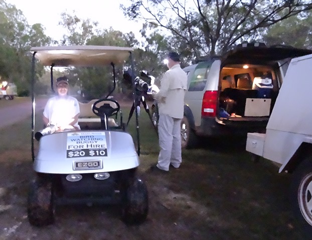 The Bird Watching Buggy - early morning start with Marie and John Holding